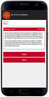 SA Army Foundation app screen 1